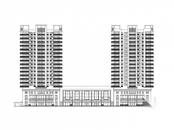 [陕西]18层高层商住楼建筑施工图