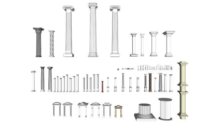 欧式罗马柱子 柱头 柱基 宝瓶 栏杆 护栏