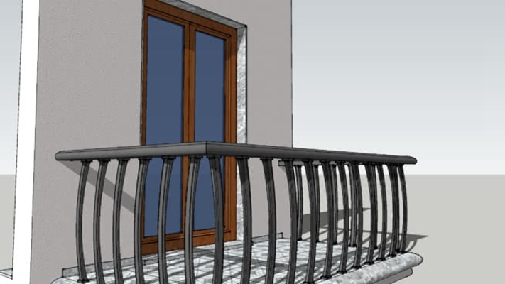 栏杆 草图大师模型