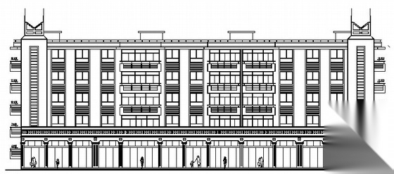 某U型六层商住楼建筑扩初图