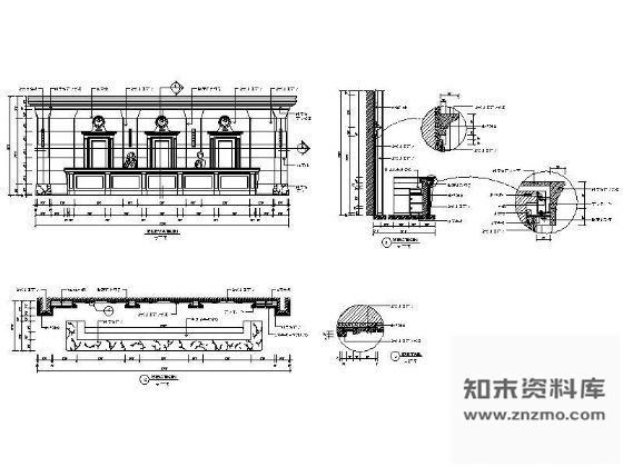 图块/节点某宾馆服务总台详图Ⅴ 家具节点