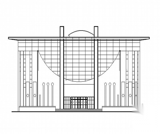 某四层简约型图书馆建筑方案