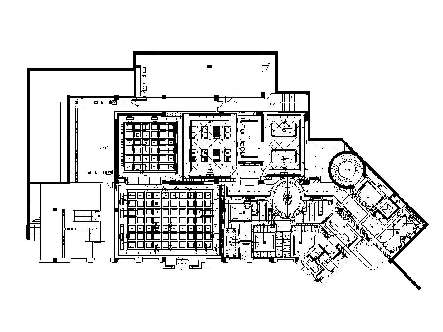 [新疆]某高端健身休闲会所全套装饰施工图（附效果图）