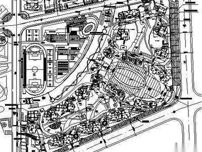 [上海]某居住小区F街坊绿化分析图 居住区景观