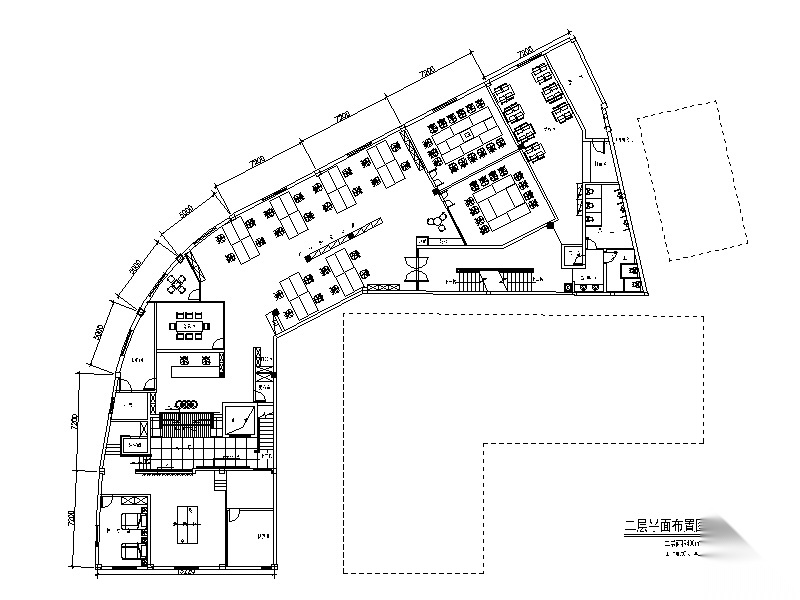 某汽车现代风格办公室设计施工图（含效果图)