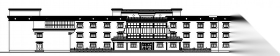 某三层学生宿舍（L形）建筑设计施工图