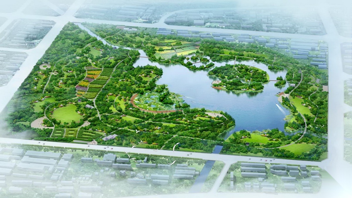 [北京]城市滨河森林公园景观规划设计方案 湿地公园