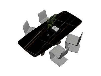 现代餐桌椅组合