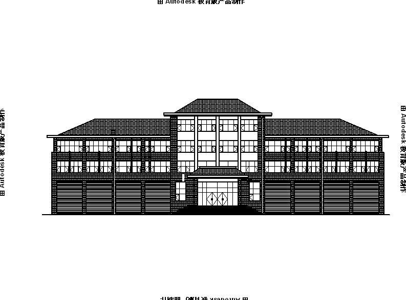 [宁夏]四层框架结构消防站办公楼建筑施工图（含训练馆及...