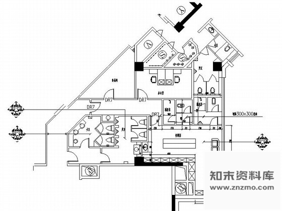 施工图桑拿技师房室内装修设计图