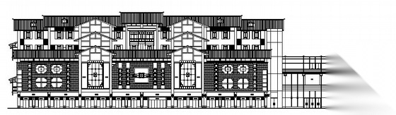 [遵义]某仿古元素的四层商住楼建筑施工图