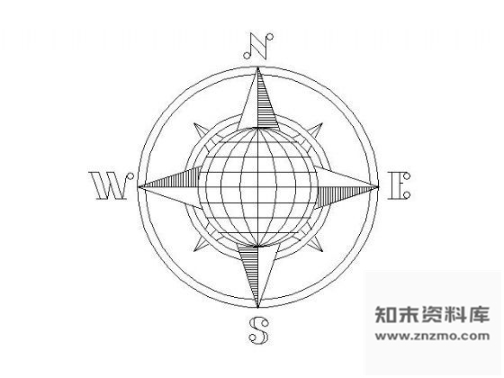 图块/节点多种指北针图块 指北针