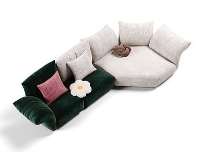 L型布艺沙发组合