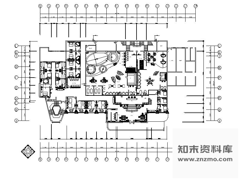 施工图浙江某浴场会馆室内装修图