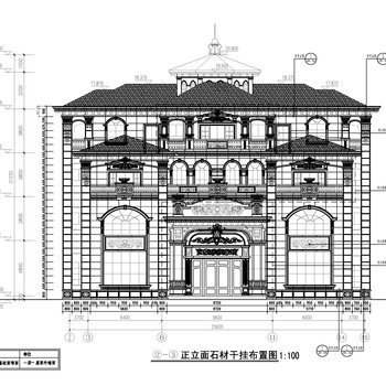 欧式大理石别墅CAD建筑图全套