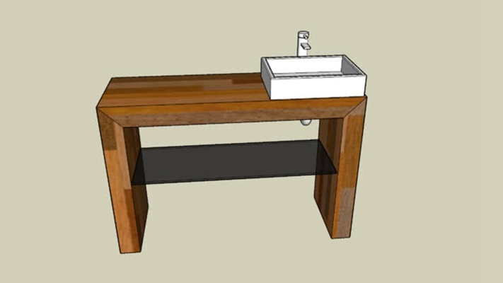 洗面盆 草图大师模型