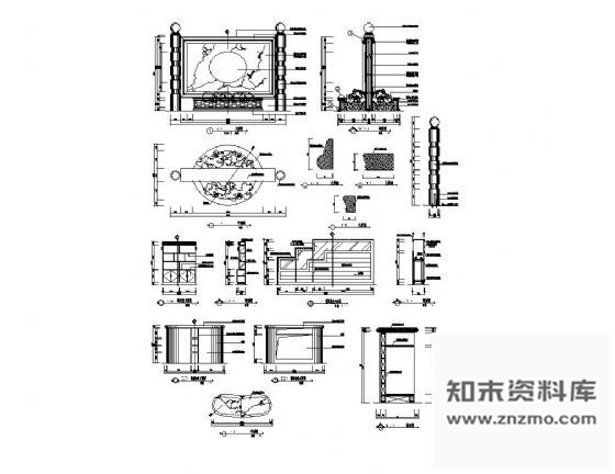 图块/节点舞厅寄存台装饰详图