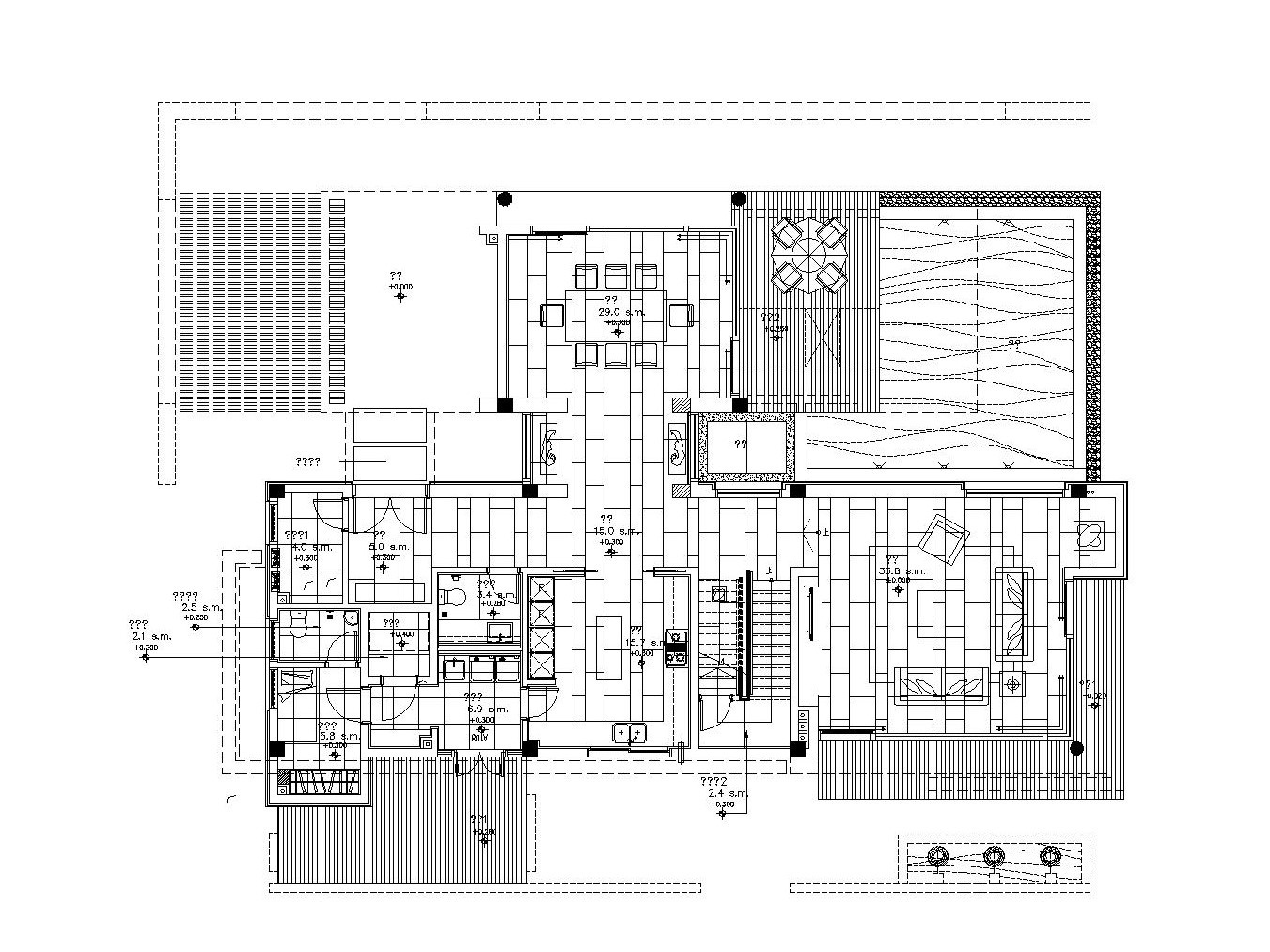 梁志天——现代简约风格别墅室内装修全套施工图