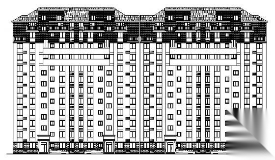 某十二层住宅楼建筑方案图