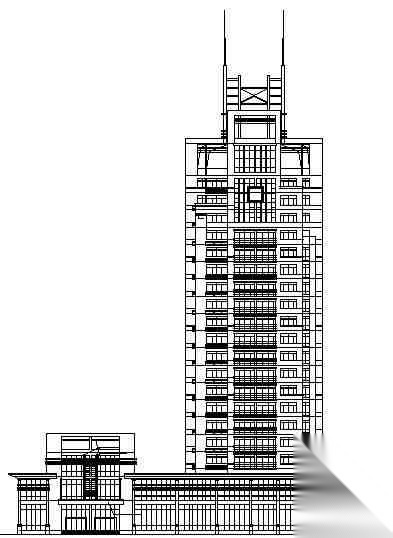 某十九层写字楼建筑方案图