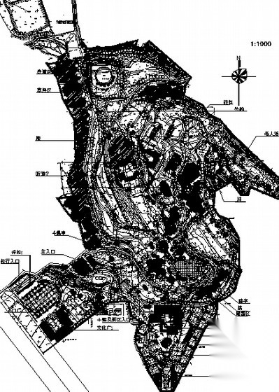 [四川]山体公园景观园林规划设计总平面图