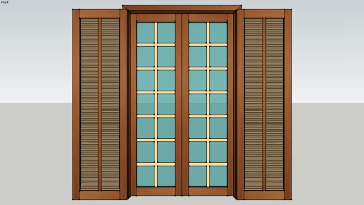 双开门 草图大师模型