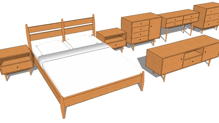 床具组合 草图大师模型