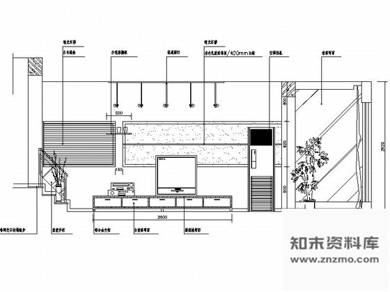 图块/节点各式电视背景墙立面CAD图块下载 墙面节点