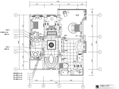 金鸟半岛纯中式风格室内施工图设计（CAD+实景图）