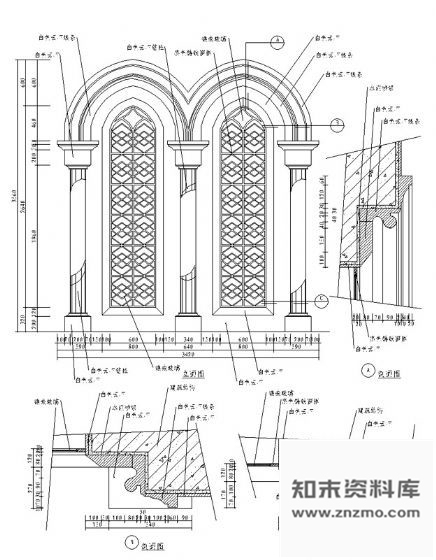 图块/节点西式窗详图2