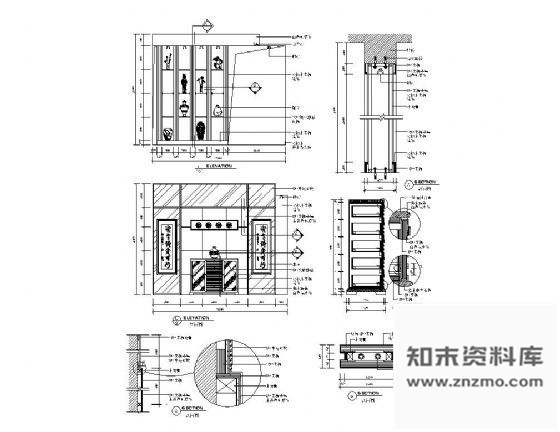 图块/节点家居餐厅墙面装饰详图 墙面通用节点