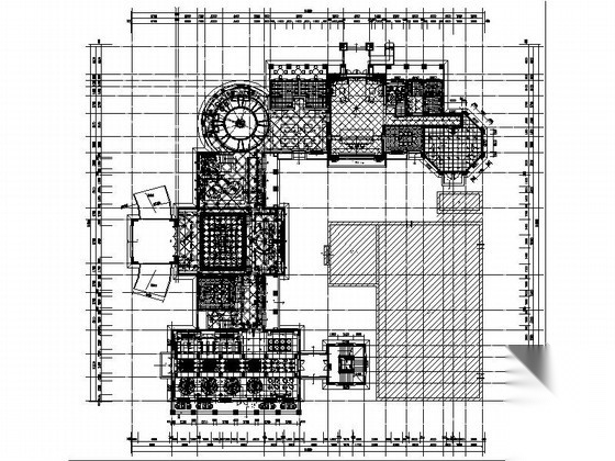 [广东]欧式风格样板房售楼处室内装修CAD施工图