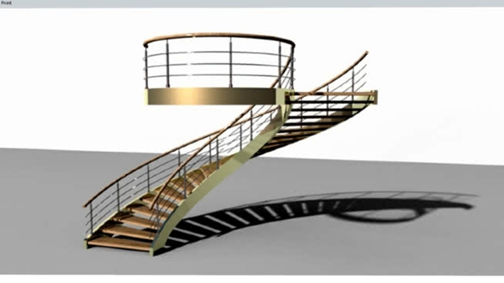 旋转楼梯 草图大师模型