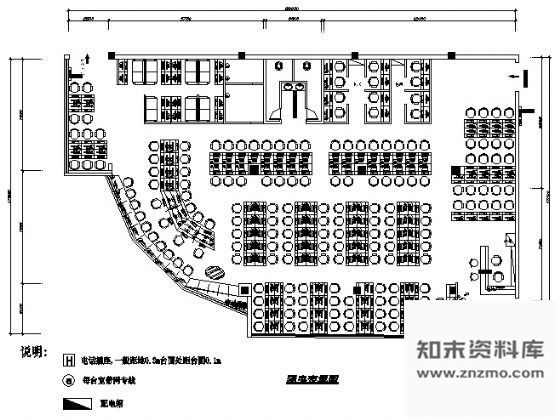 施工图某个网吧的建筑装修CAD图