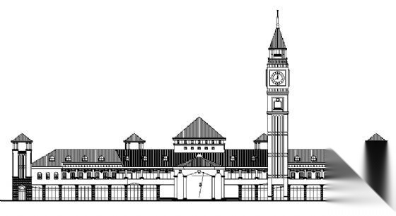 世纪英伦1号地块某二层会所建筑方案图 娱乐会所