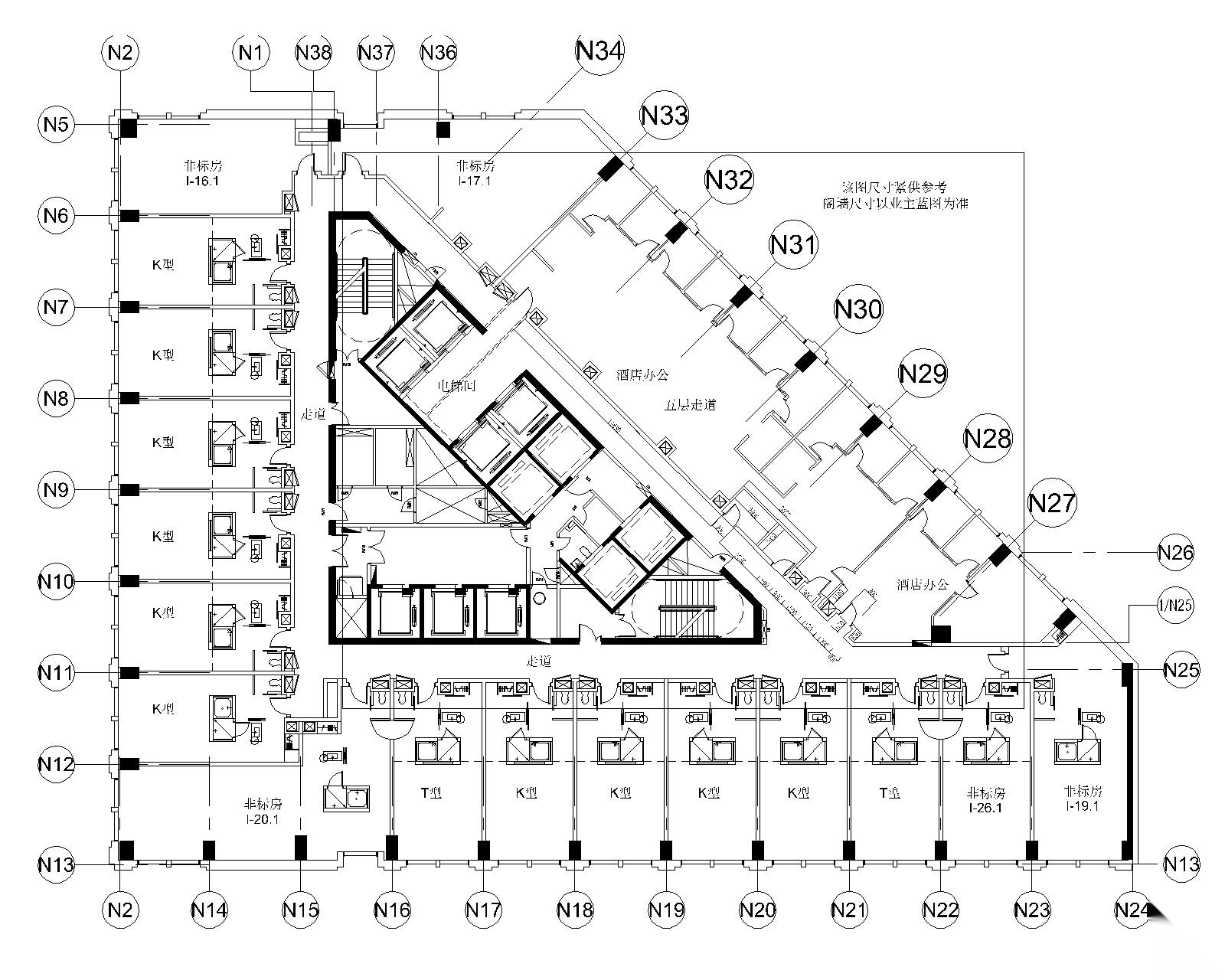 [广州]君悦酒店公共区|客房区完整竣工图 客房
