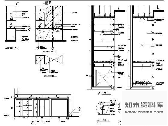图块/节点套房酒柜详图 柜类 家具节点详图