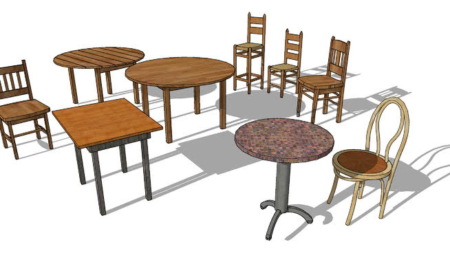 Cafe Chairs and Tables 户外 鼓 折叠椅