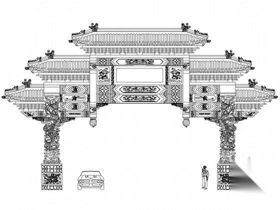 园林古建牌楼牌坊图纸汇总集