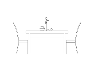 餐桌几类平立面餐桌 书桌