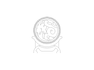 镜子 中式柜体图块