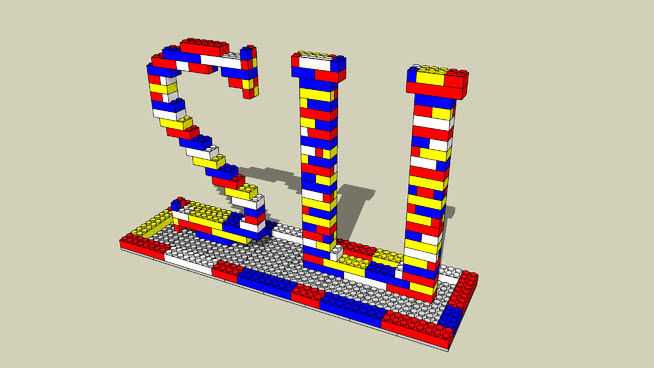 Lego Building Blocks - SketchUp Logo - OpenChallenge#4 - Lego 饰品 绳子 算盘 室内 演出