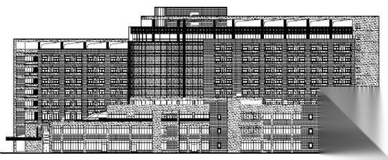 成都市某十层中西医结合医院建筑设计施工图