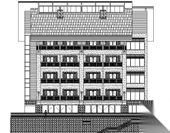 天津蓟县某酒店全套建筑CAD图纸