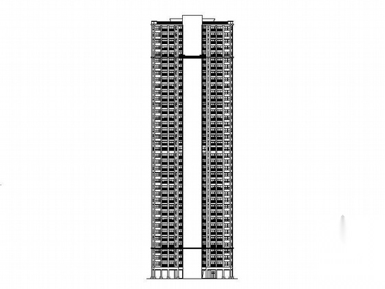 [成都]百米简欧风格高档塔式住宅小区建筑施工图（含效果...
