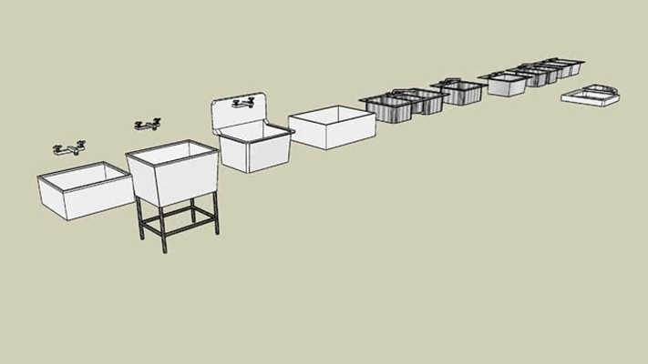 水槽 草图大师模型