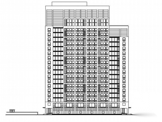 某二十二层综合楼建筑施工图 含人防工程和效果图