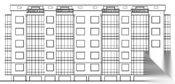 某供暖公司五层住宅楼建筑结构方案图