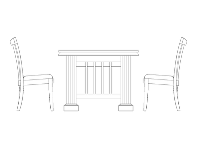 餐桌几类平立面餐桌 餐桌