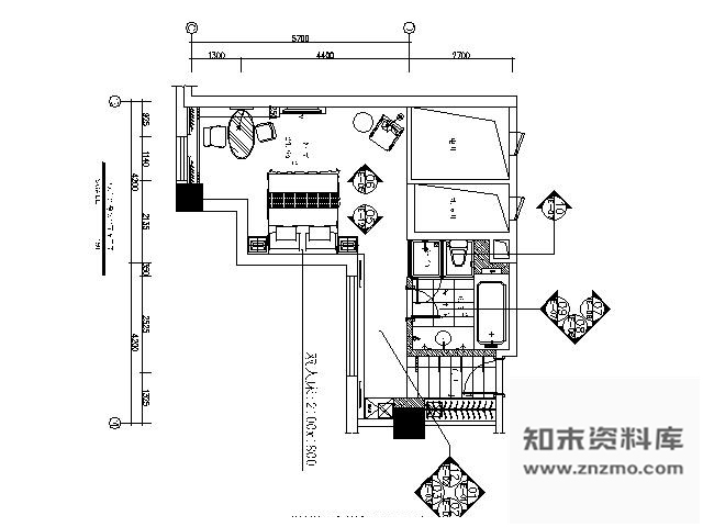 施工图五星酒店标准房施工图